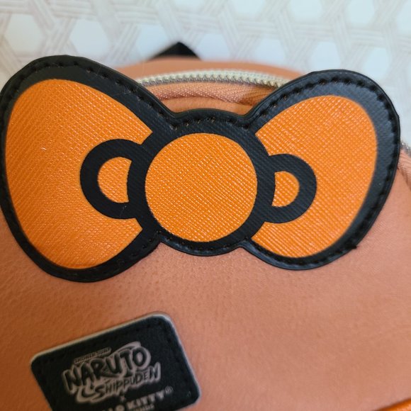 Hello Kitty x Naruto Shippuden Orange With Bow Mini Backpack Bag Purse NWT - Picture 6 of 11